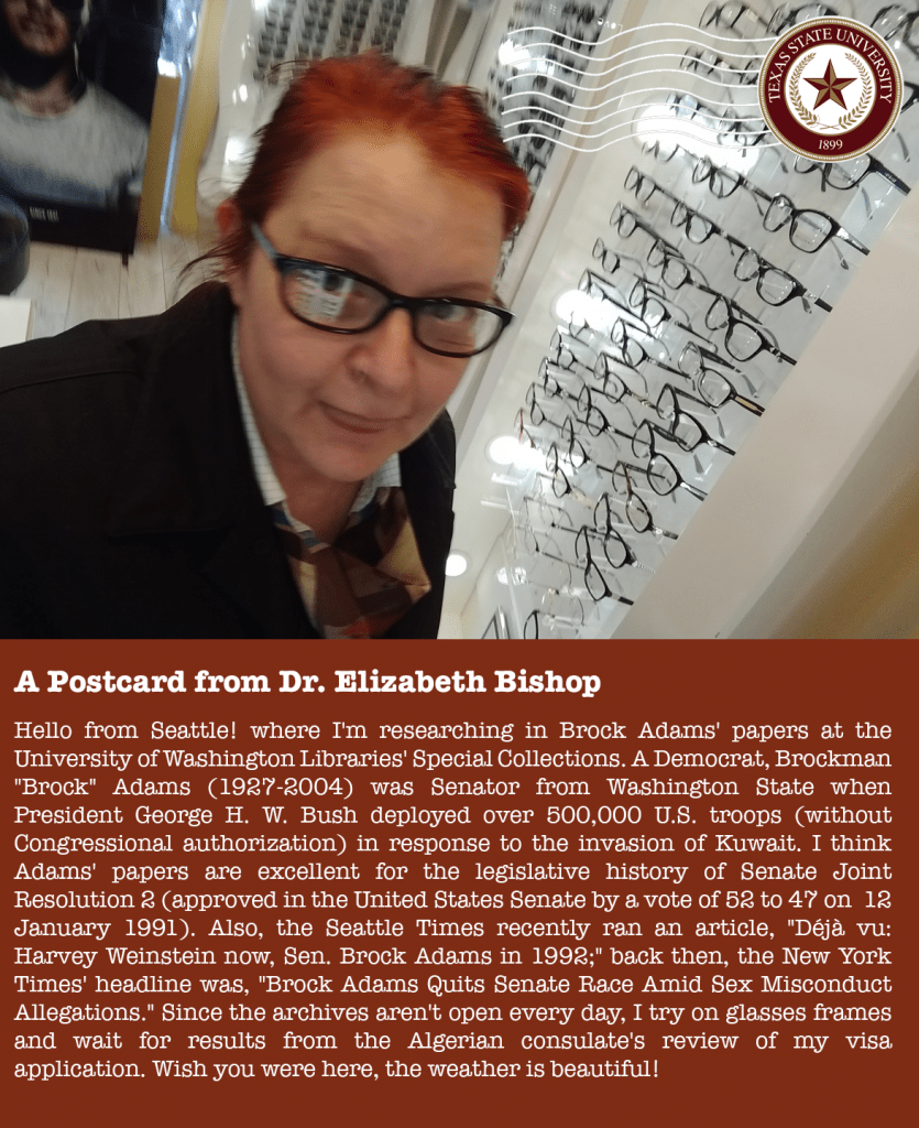 A Postcard from Dr. Elizabeth Bishop